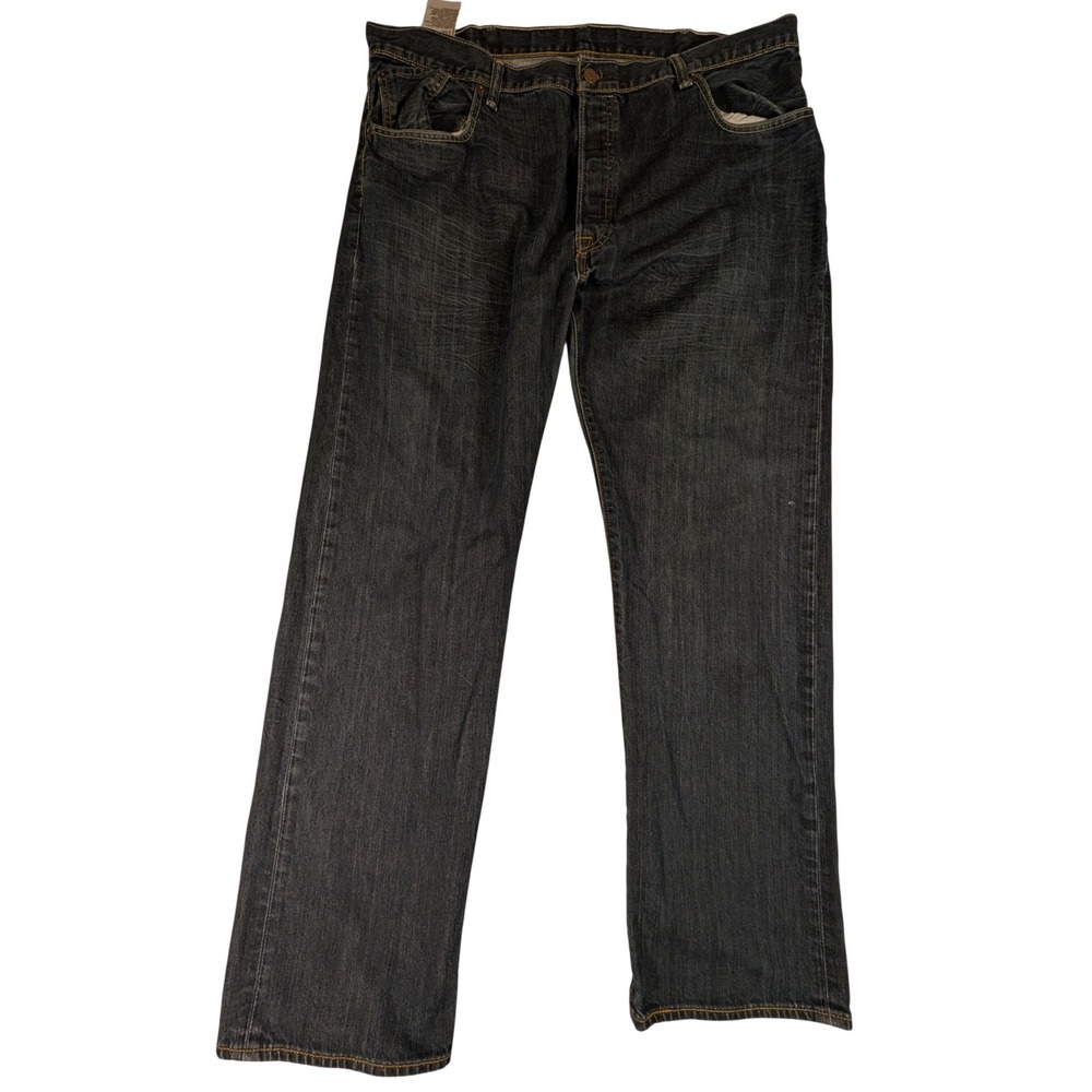 Levis 501 Original Fit Mens Dark Wash Indigo Button Fly Jeans 40x31 501-0444⬇️